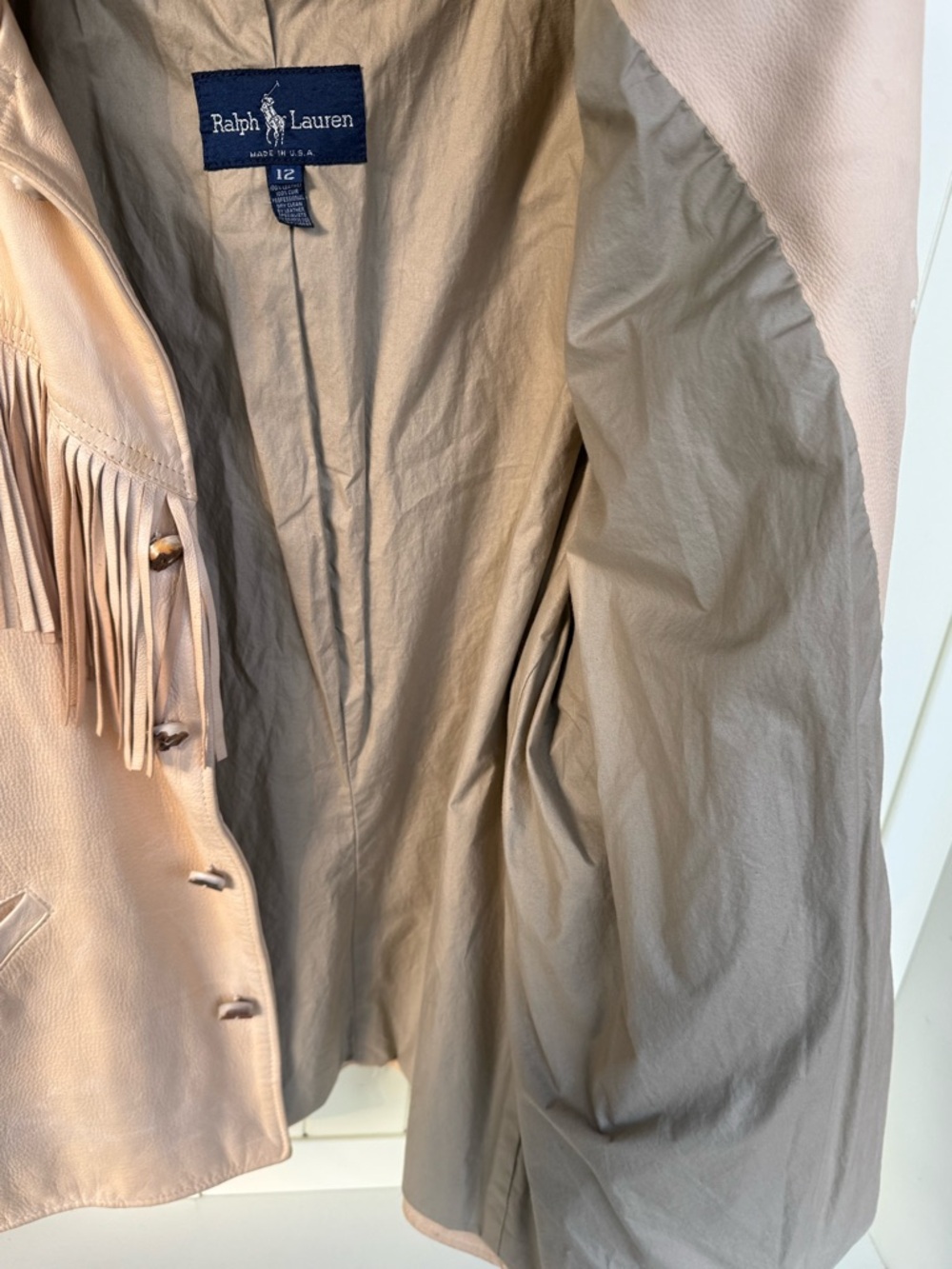 Vintage Ralph Lauren 70’s/Early 80’s Era Western Style Fringe Leather Jacket - Picture 9 of 13